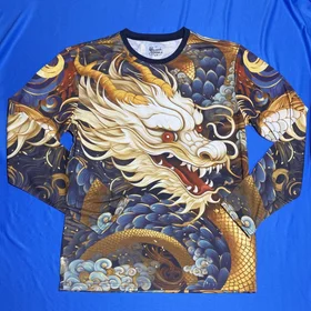 Футболки с полной запечаткой: Дракон Золотий Веселий